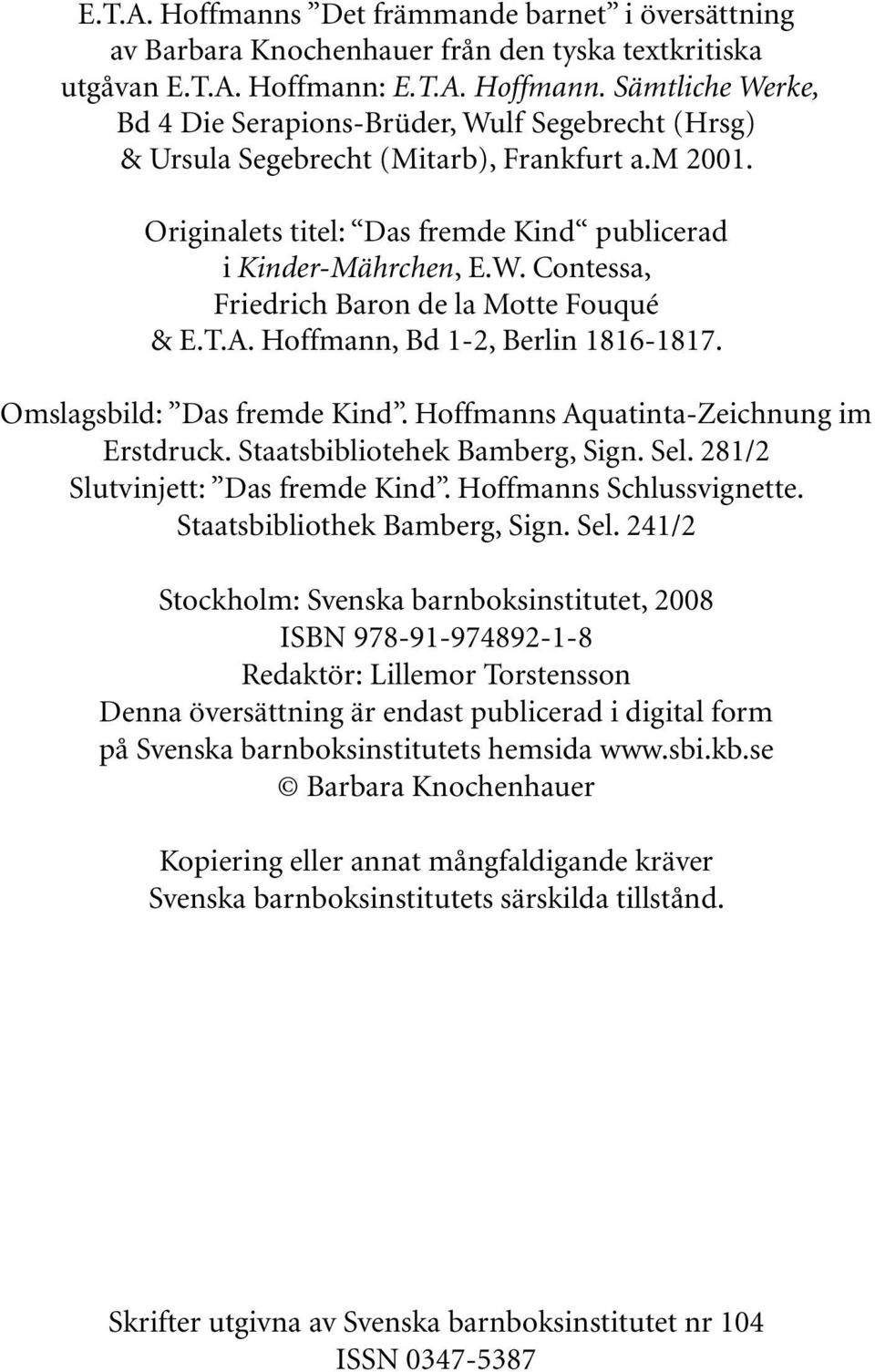 Hoffmanns Aquatinta-Zeichnung im Erstdruck. Staatsbibliotehek Bamberg, Sign. Sel.