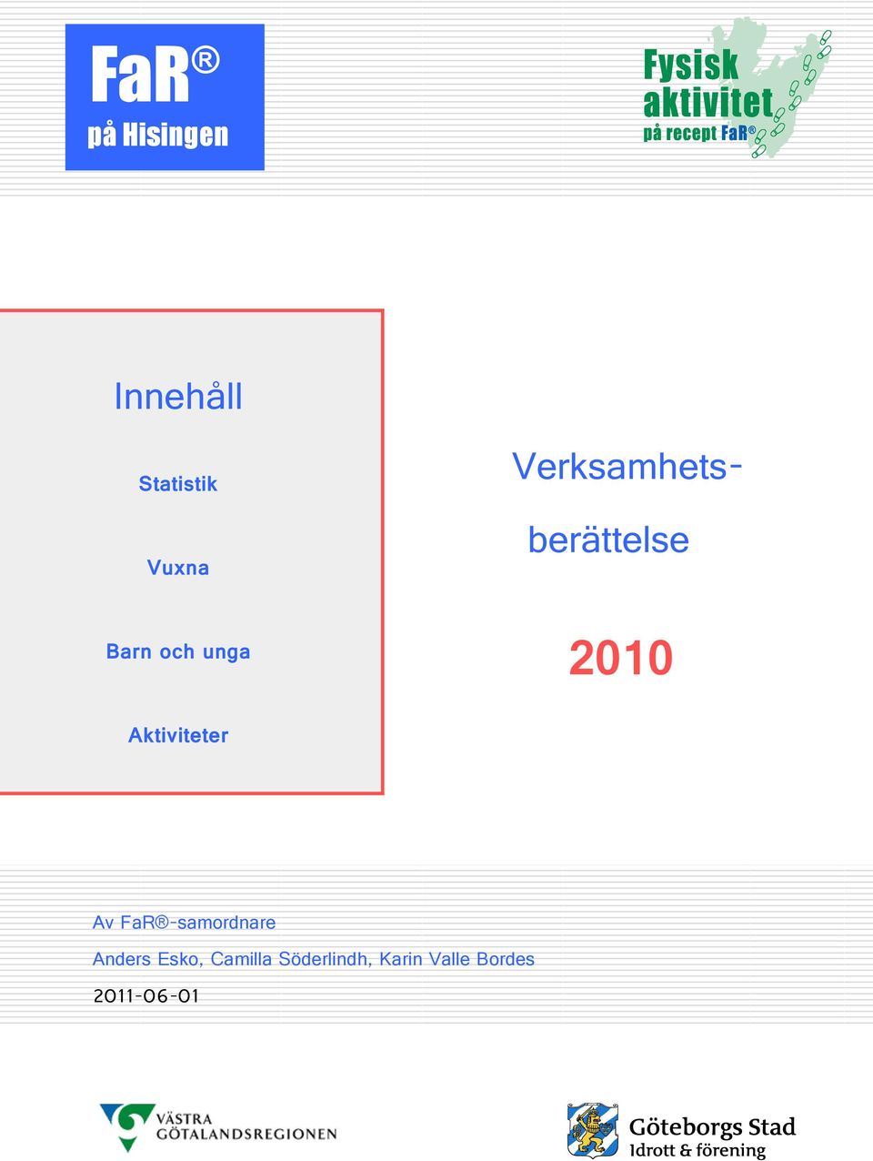 Aktiviteter Av FaR -samordnare Anders