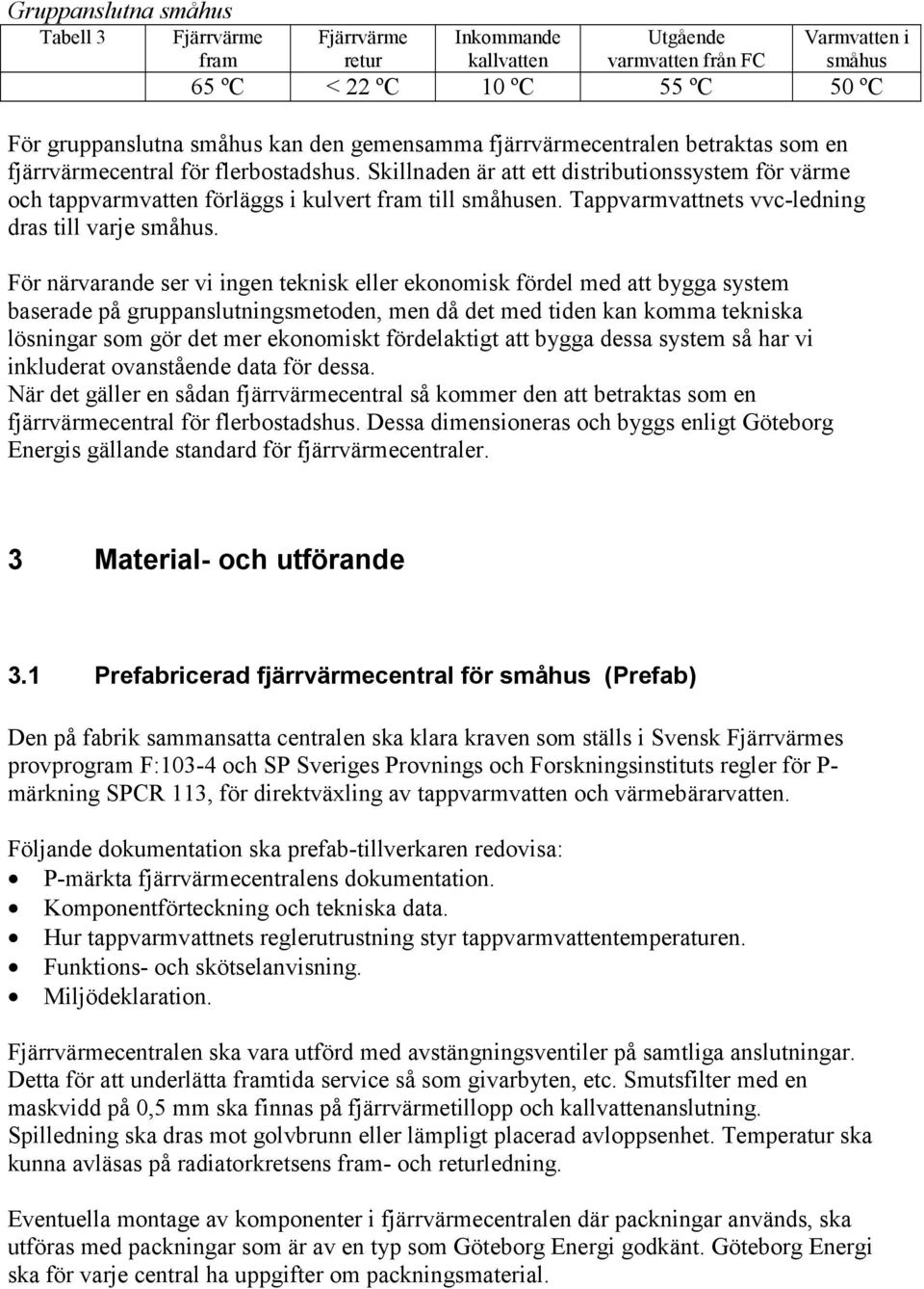 Tappvarmvattnets vvc-ledning dras till varje småhus.