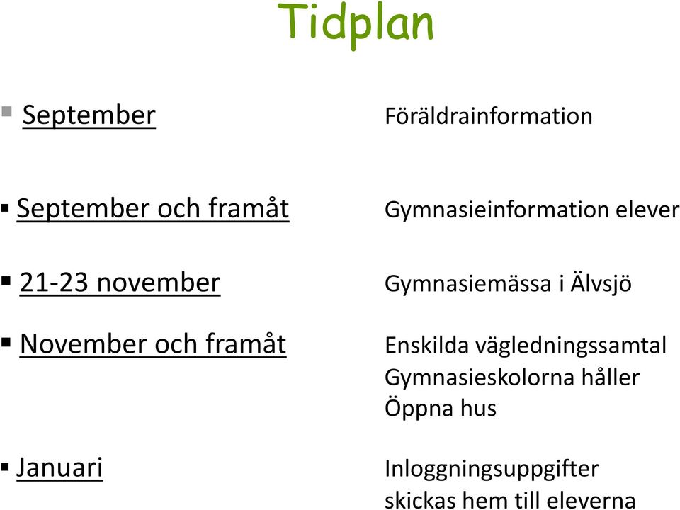 Gymnasiemässa i Älvsjö Enskilda vägledningssamtal