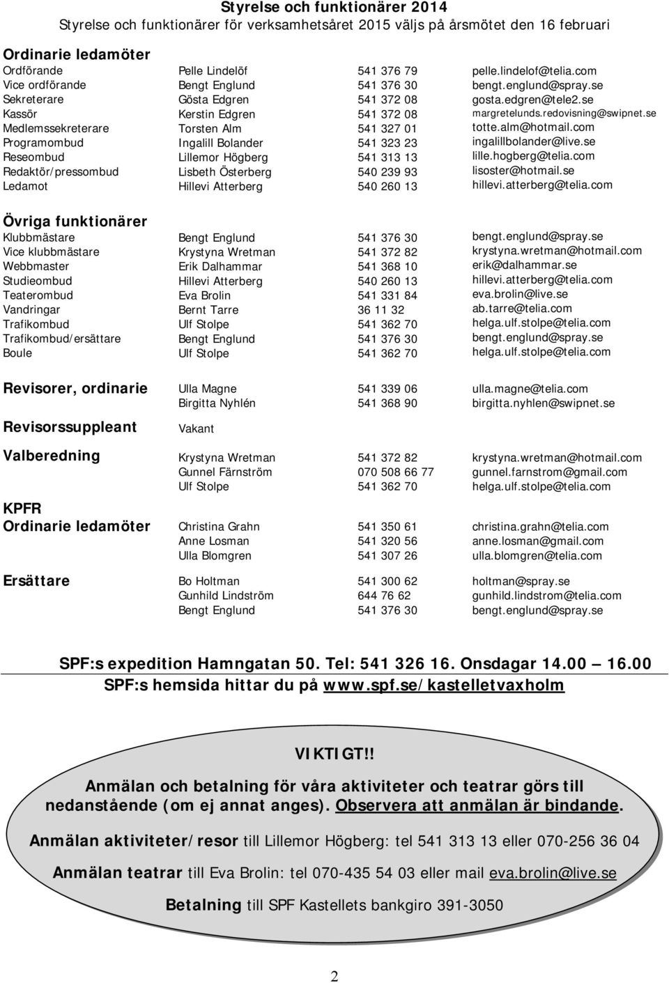 Atterberg 541 376 79 541 376 30 541 372 08 541 372 08 541 327 01 541 323 23 541 313 13 540 239 93 540 260 13 pelle.lindelof@telia.com bengt.englund@spray.se gosta.edgren@tele2.se margretelunds.