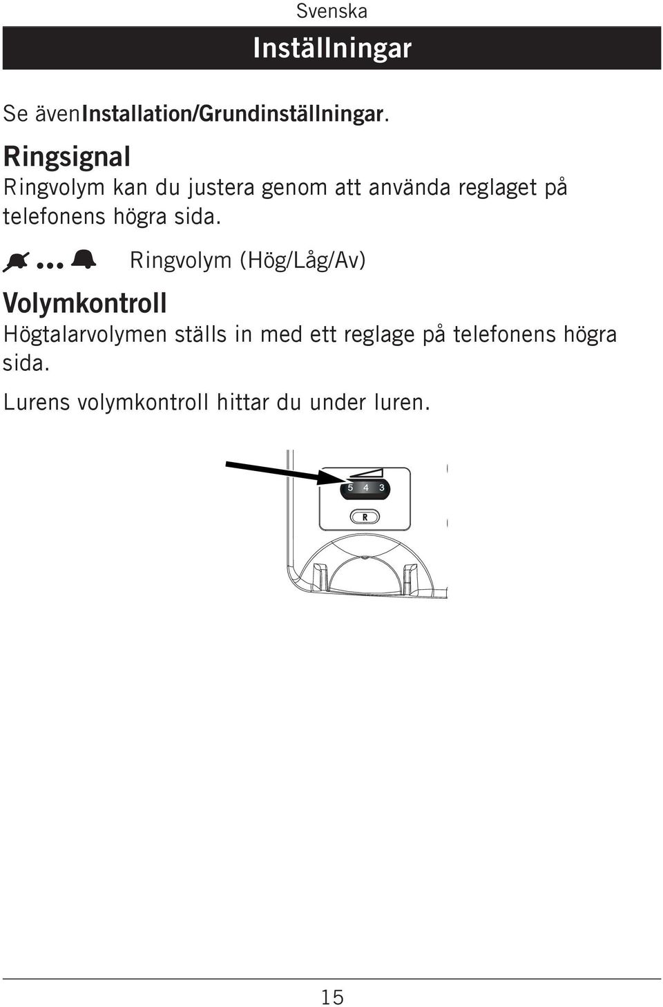 telefonens högra sida.