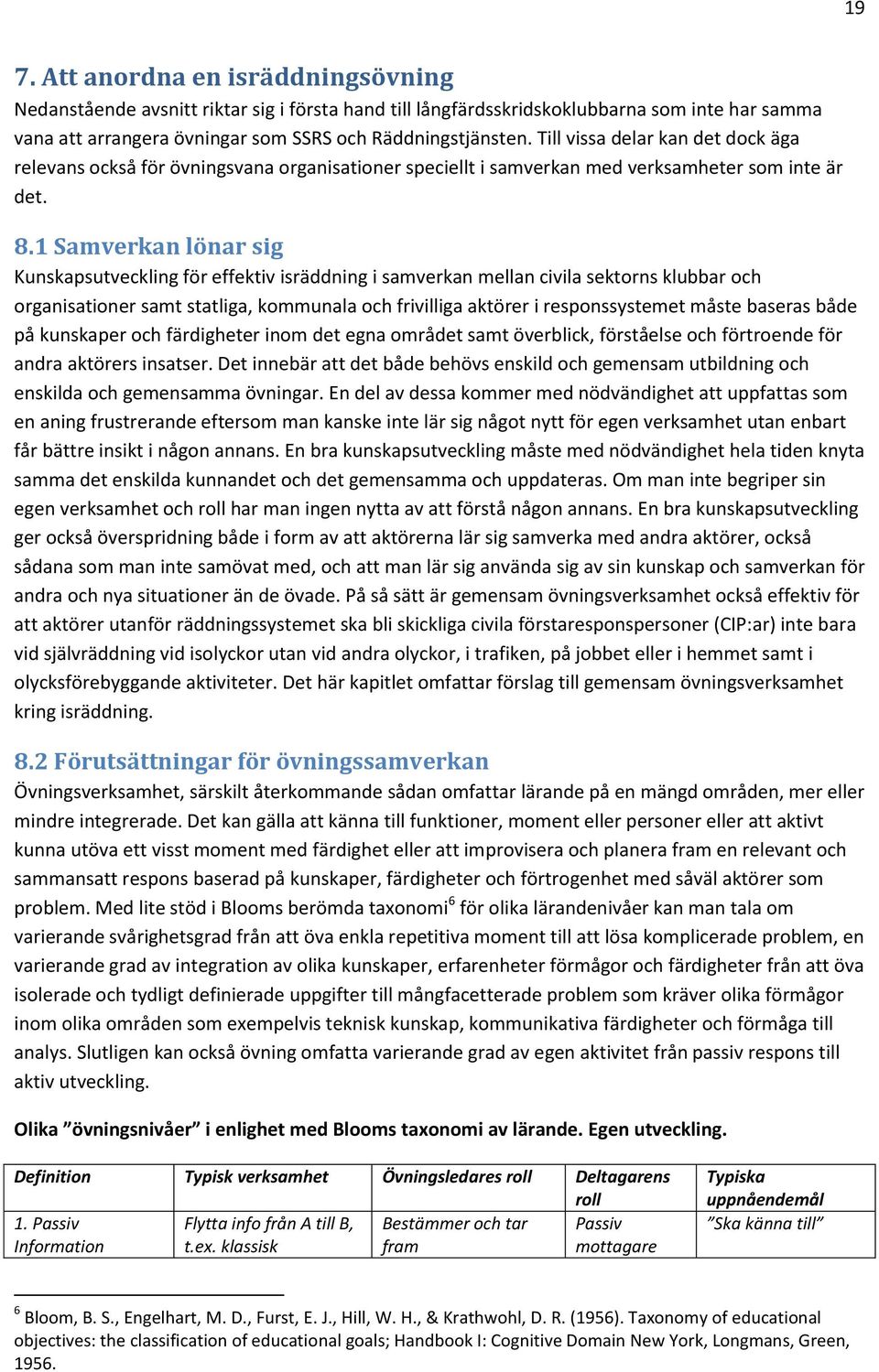 1 Samverkan lönar sig Kunskapsutveckling för effektiv isräddning i samverkan mellan civila sektorns klubbar och organisationer samt statliga, kommunala och frivilliga aktörer i responssystemet måste