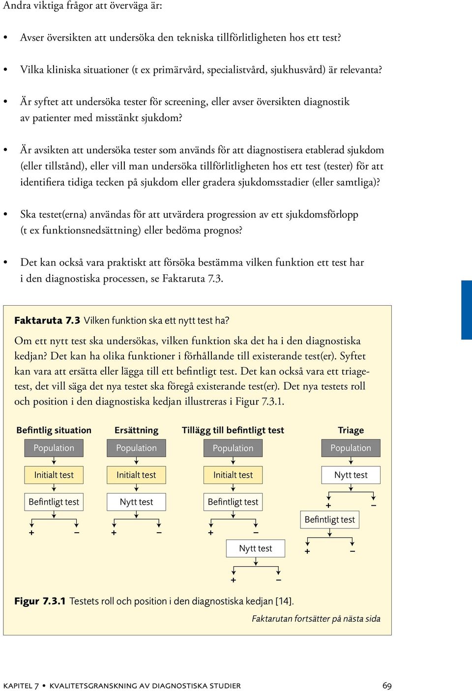 Är syftet att undersöka tester för screening, eller avser översikten diagnostik av patienter med misstänkt sjukdom?