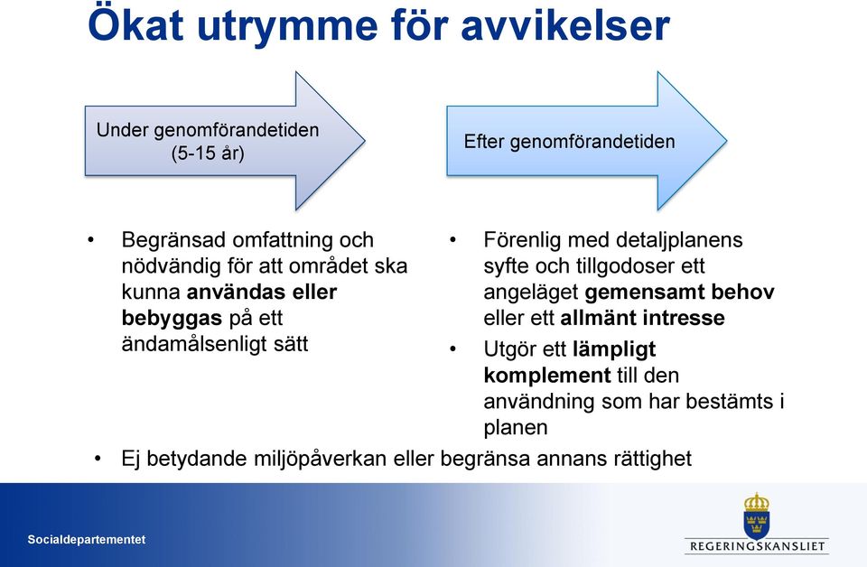 detaljplanens syfte och tillgodoser ett angeläget gemensamt behov eller ett allmänt intresse Utgör ett