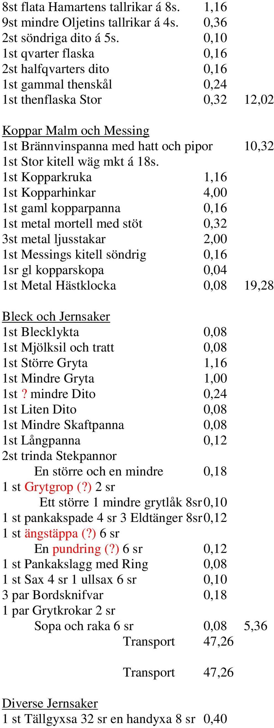 mkt á 18s.