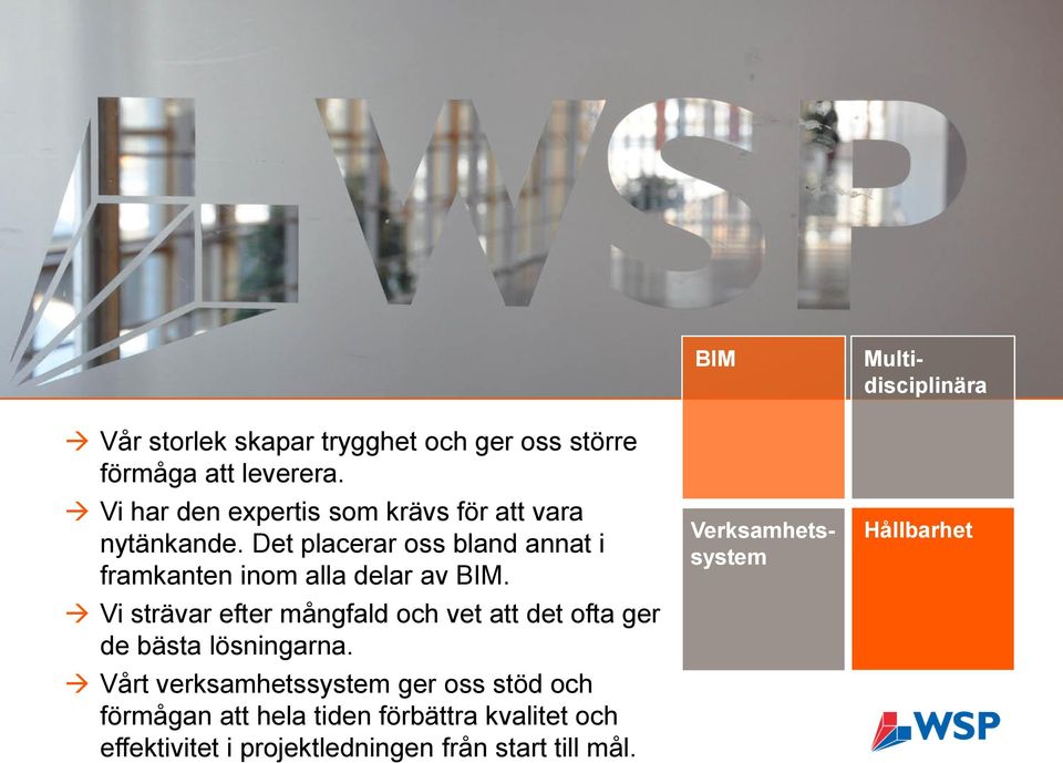 Det placerar oss bland annat i framkanten inom alla delar av BIM.