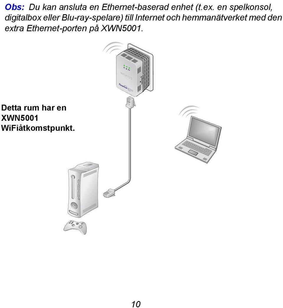 Internet och hemmanätverket med den extra