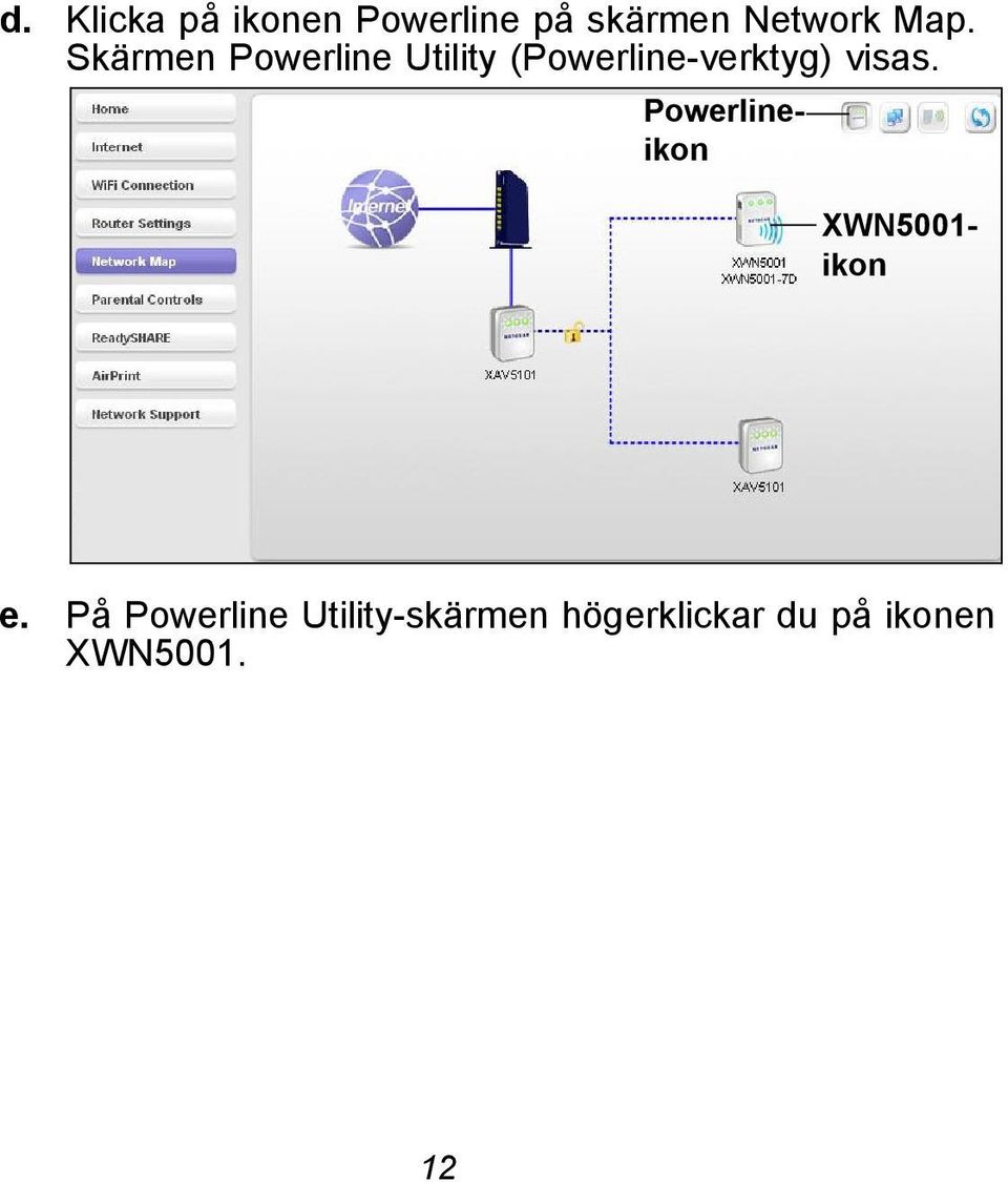 visas. Powerlineikon XWN5001- ikon e.