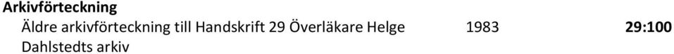 Handskrift 29 Överläkare
