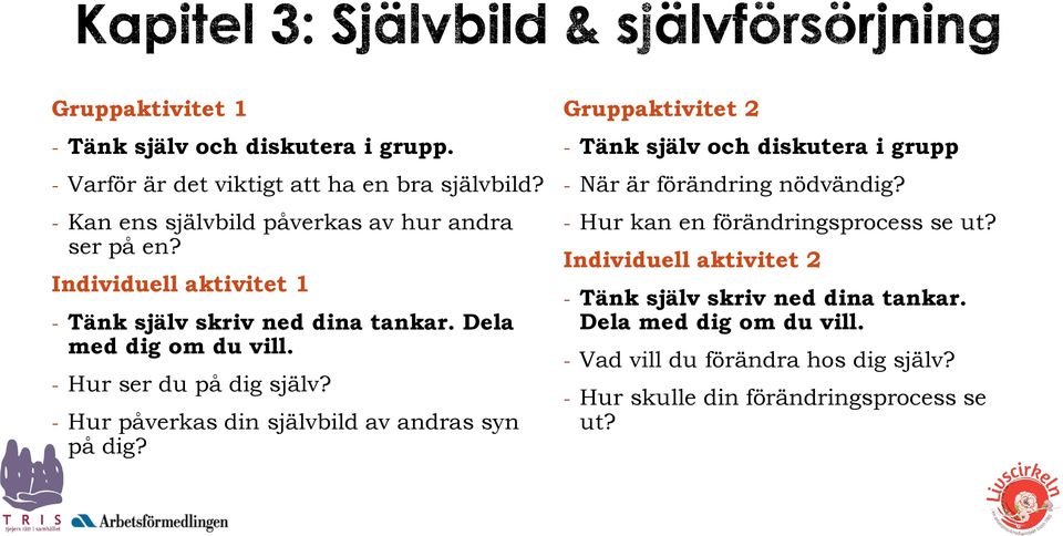 - Hur ser du på dig själv? - Hur påverkas din självbild av andras syn på dig?