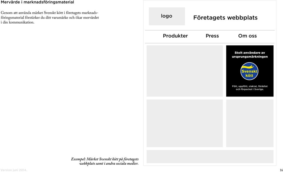 logo Företagets webbplats Produkter Press Om oss Stolt användare av ursprungsmärkningen Fött, uppfött,