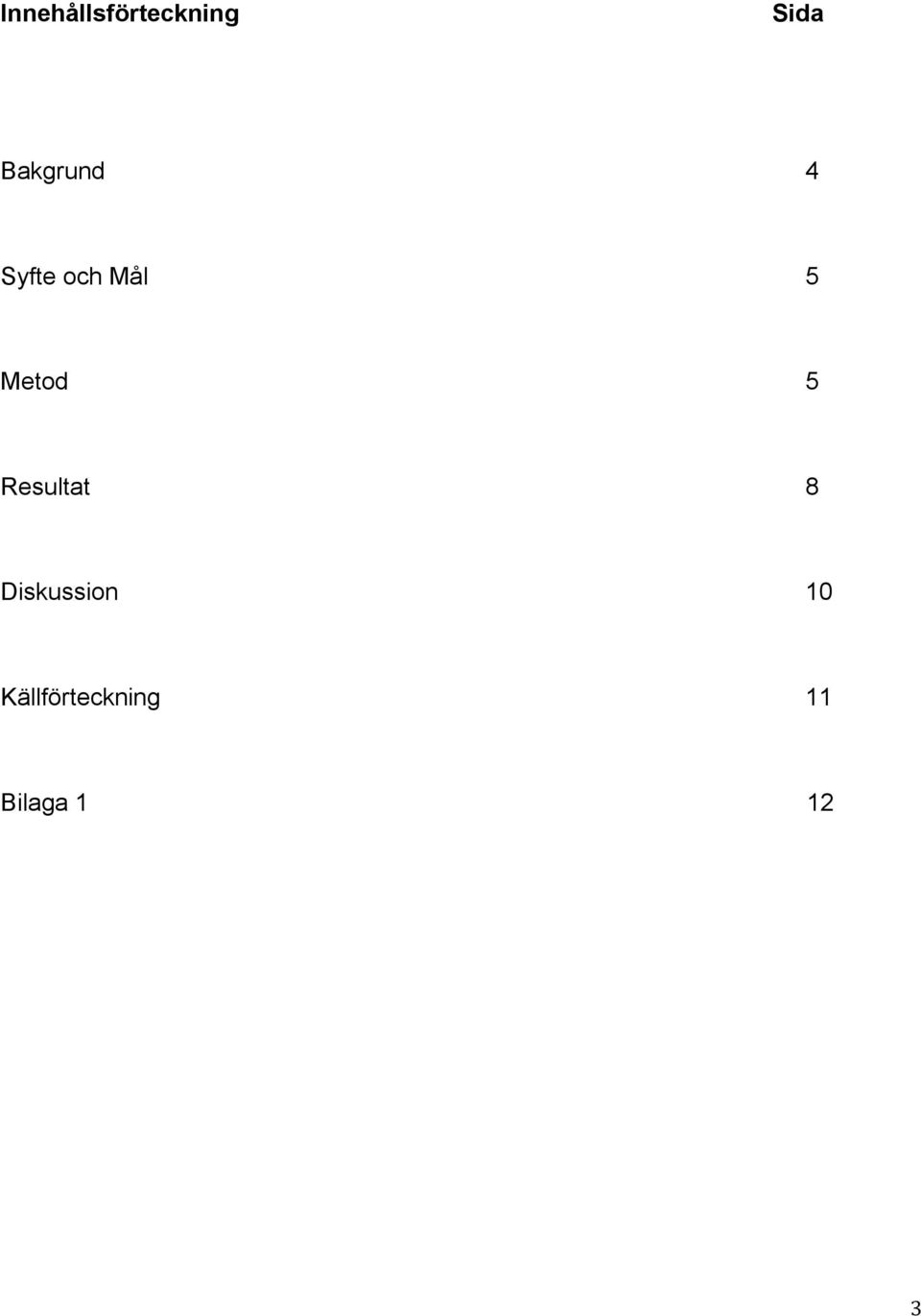 Metod 5 Resultat 8 Diskussion
