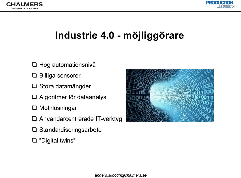 sensorer Stora datamängder Algoritmer för