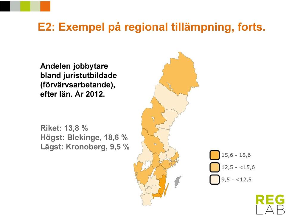 (förvärvsarbetande), efter län. År 2012.