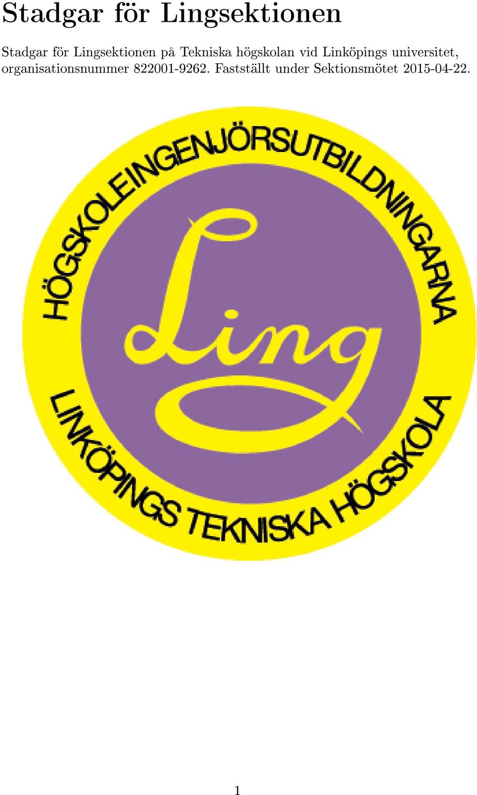 Linköpings universitet, organisationsnummer