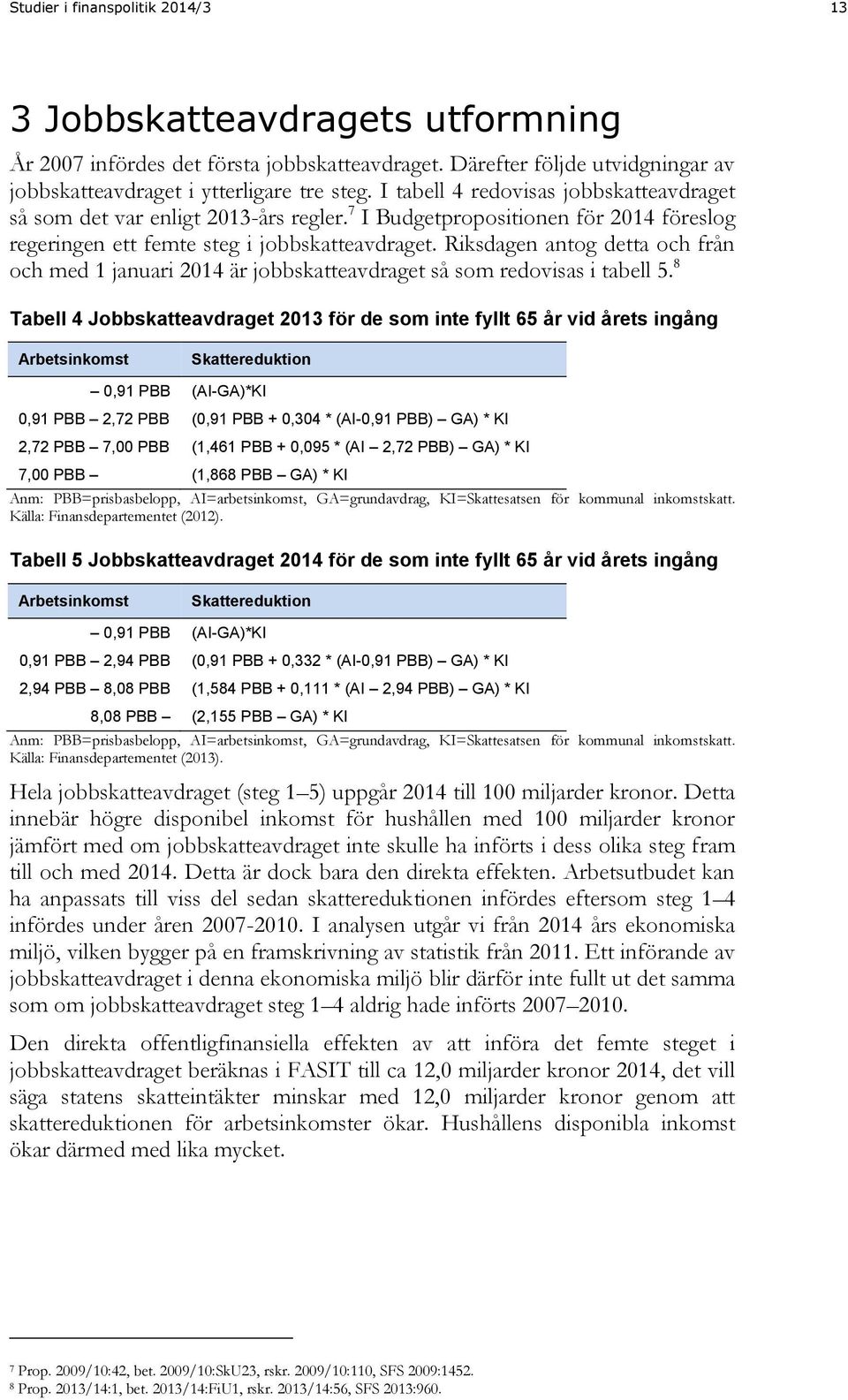 Riksdagen antog detta och från och med 1 januari 2014 är jobbskatteavdraget så som redovisas i tabell 5.