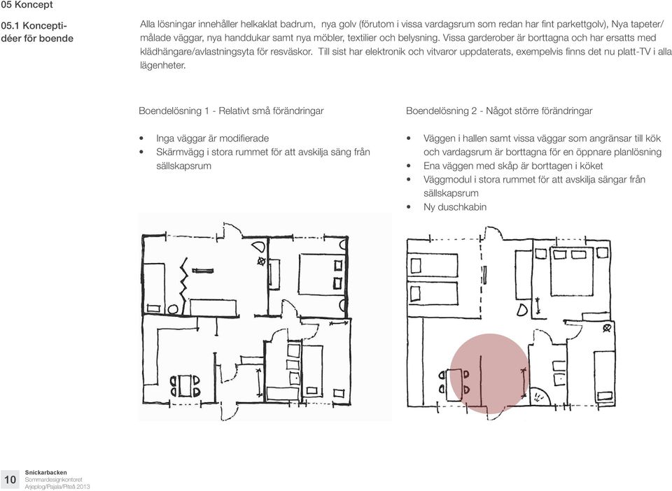textilier och belysning. Vissa garderober är borttagna och har ersatts med klädhängare/avlastningsyta för resväskor.