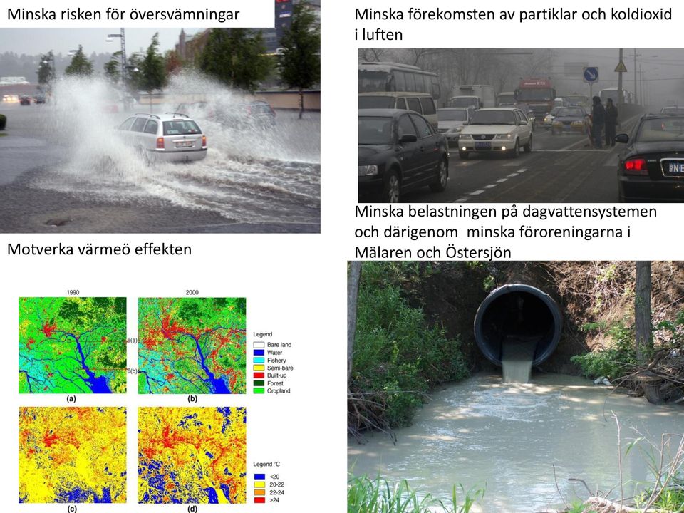 effekten Minska belastningen på dagvattensystemen och