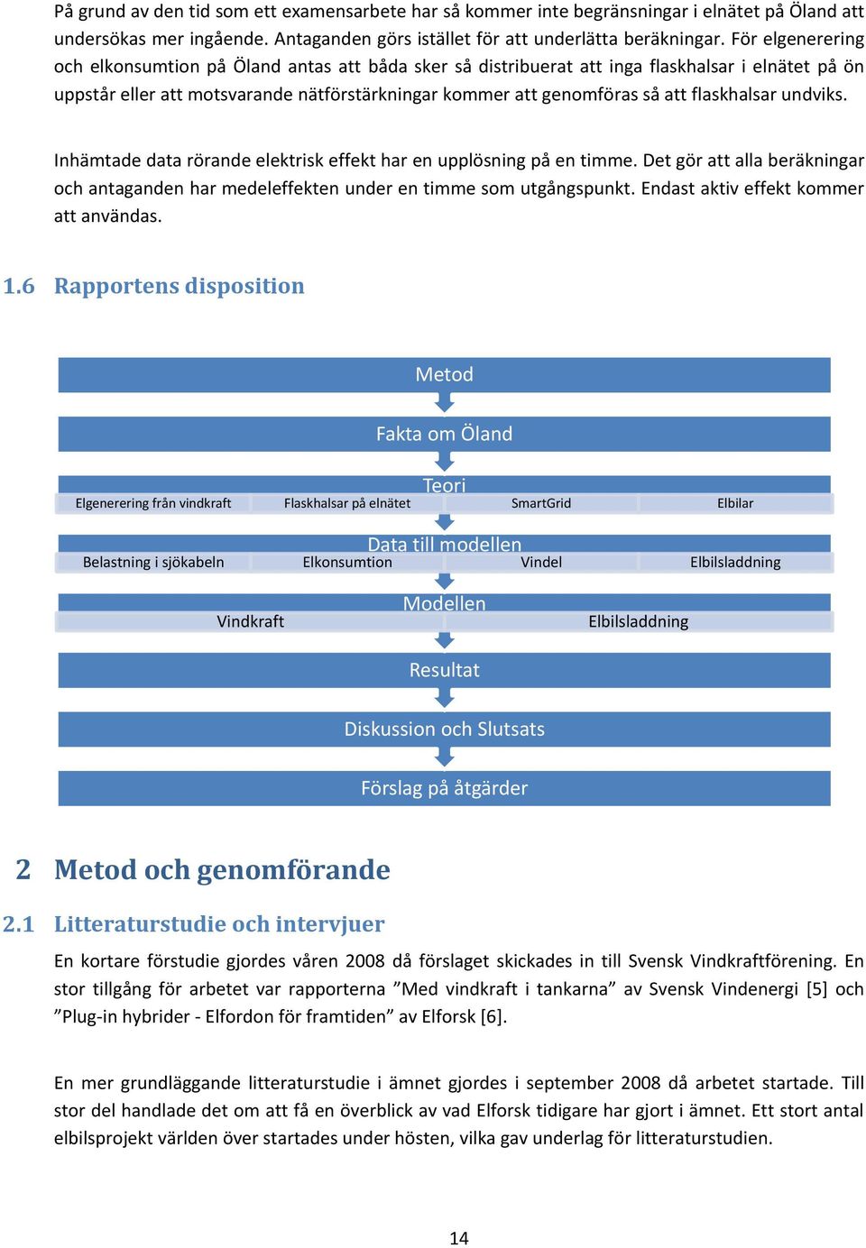 flaskhalsar undviks. Inhämtade data rörande elektrisk effekt har en upplösning på en timme. Det gör att alla beräkningar och antaganden har medeleffekten under en timme som utgångspunkt.