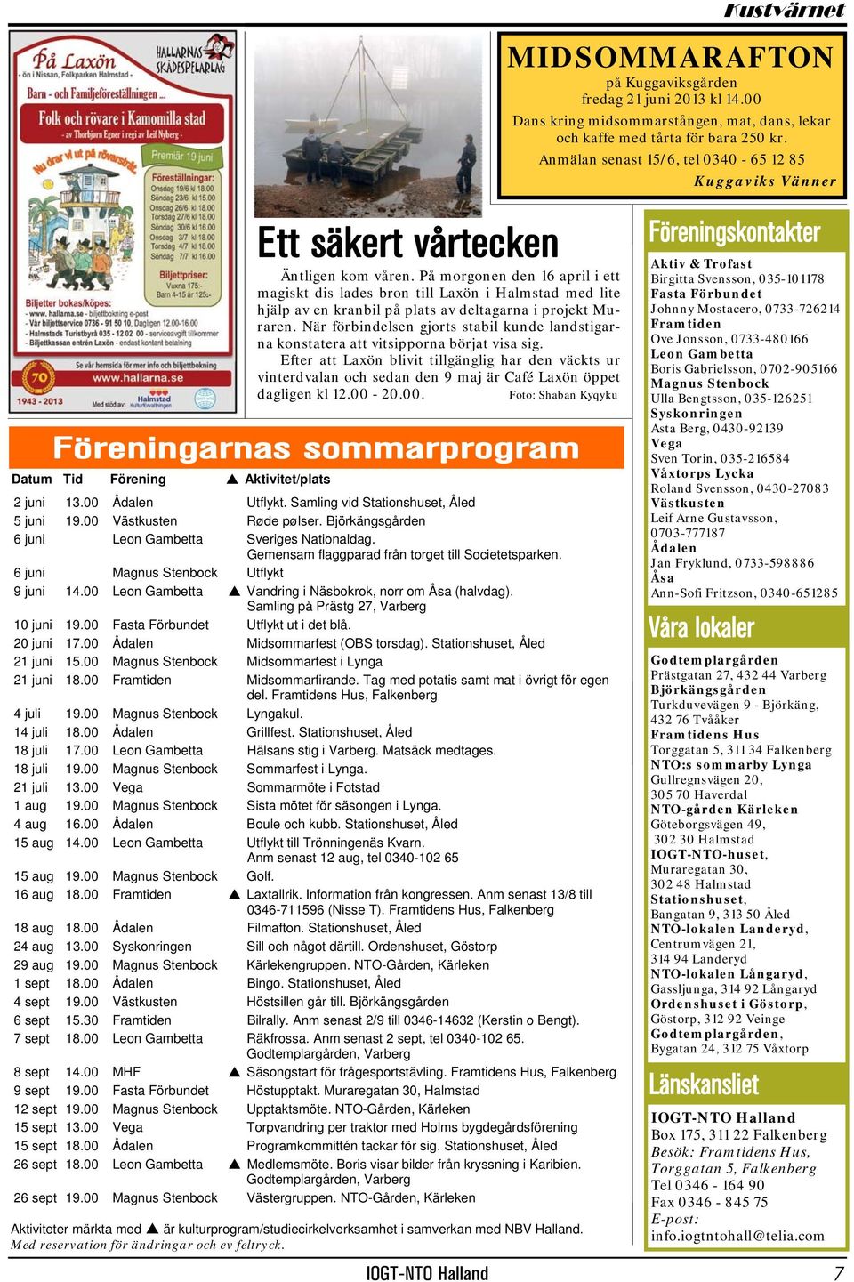 När förbindelsen gjorts stabil kunde landstigarna konstatera att vitsipporna börjat visa sig.