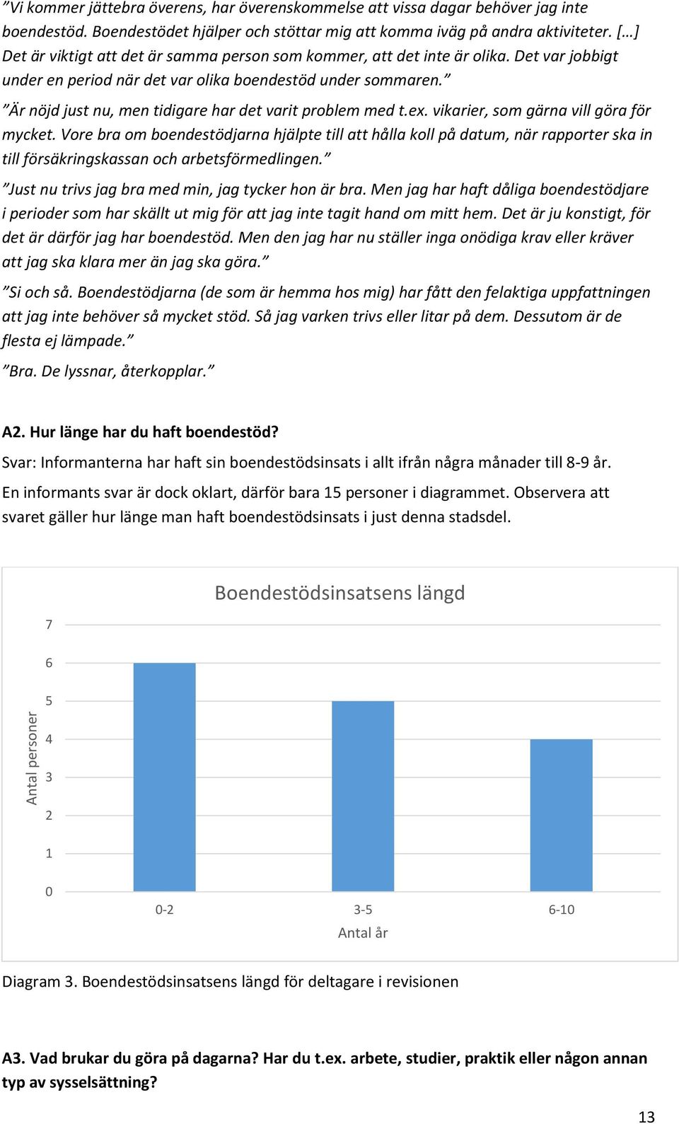 Är nöjd just nu, men tidigare har det varit problem med t.ex. vikarier, som gärna vill göra för mycket.