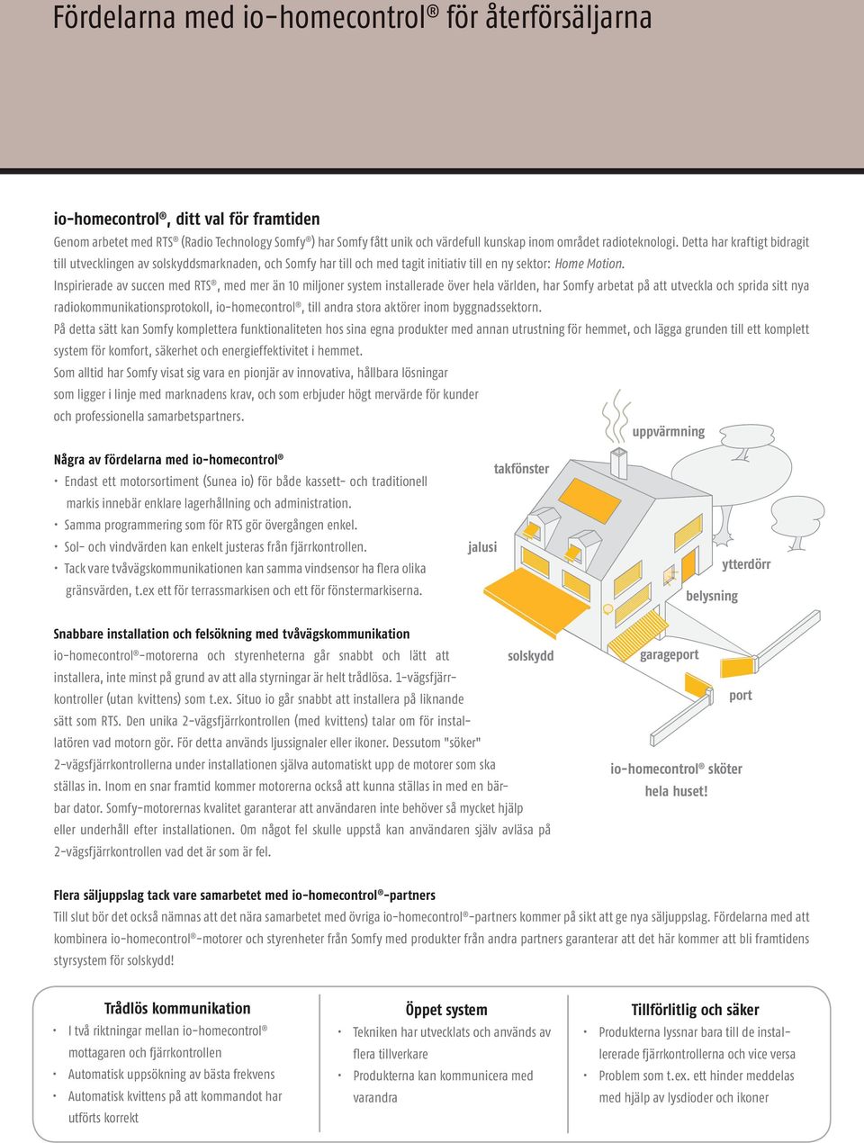 Inspirierade av succen med RTS, med mer än 10 miljoner system installerade över hela världen, har Somfy arbetat på att utveckla och sprida sitt nya radiokommunikationsprotokoll, io-homecontrol, till