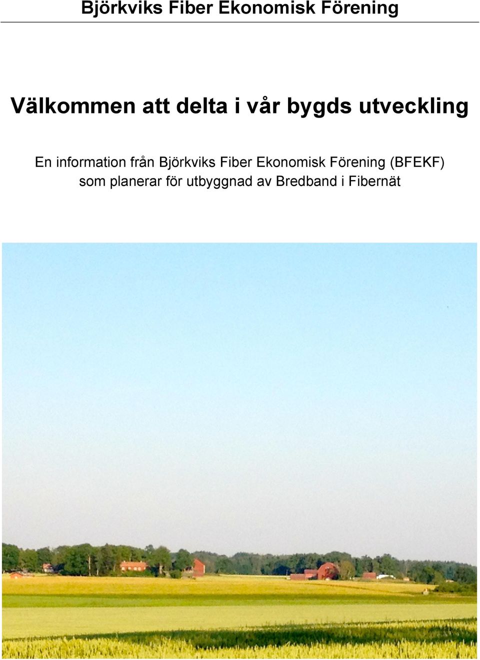 från Björkviks Fiber Ekonomisk Förening (BFEKF)