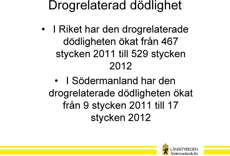 2011 till 529 stycken 2012 I Södermanland har den