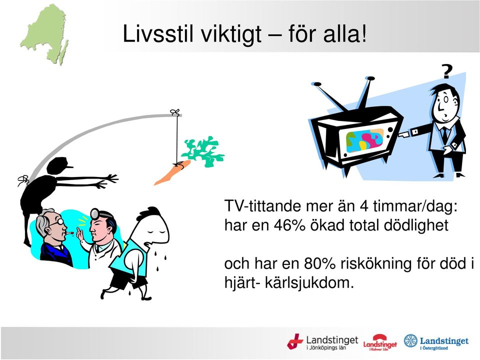 en 46% ökad total dödlighet och har