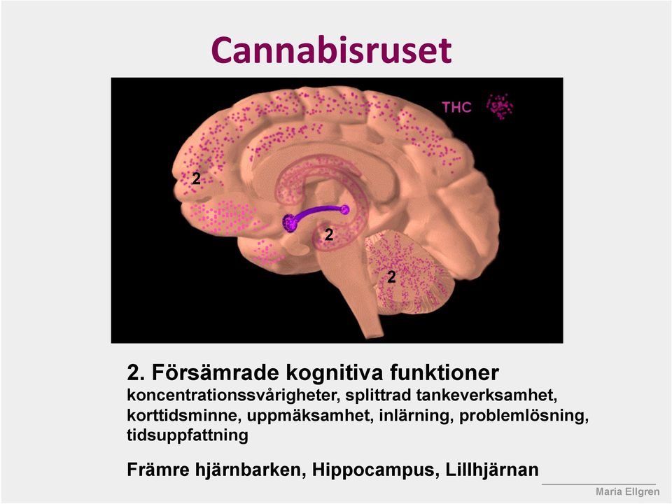 koncentrationssvårigheter, splittrad tankeverksamhet,