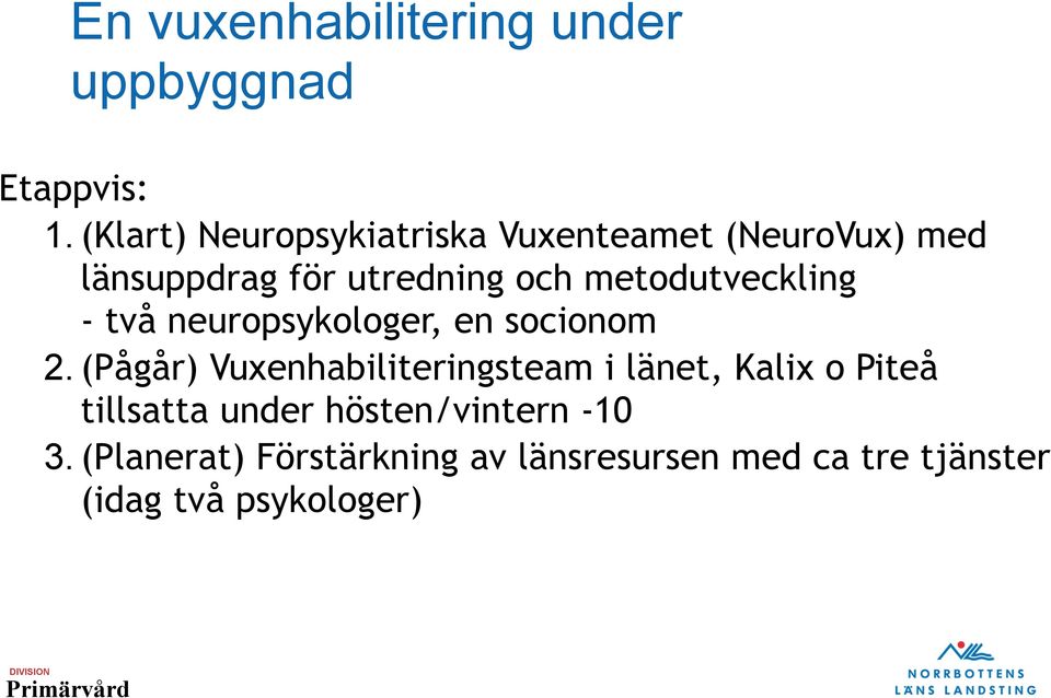 metodutveckling - två neuropsykologer, en socionom 2.