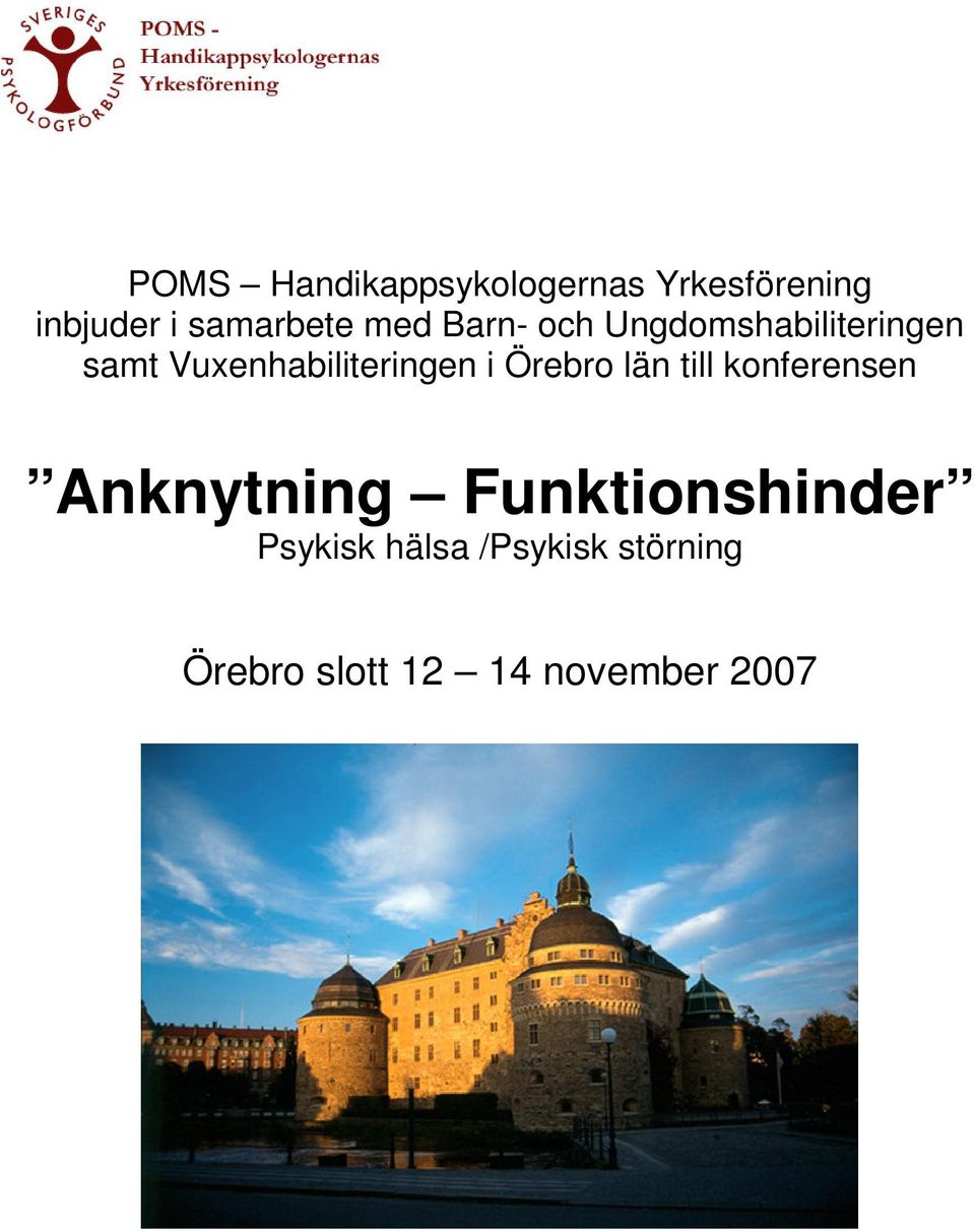 Vuxenhabiliteringen i Örebro län till konferensen Anknytning