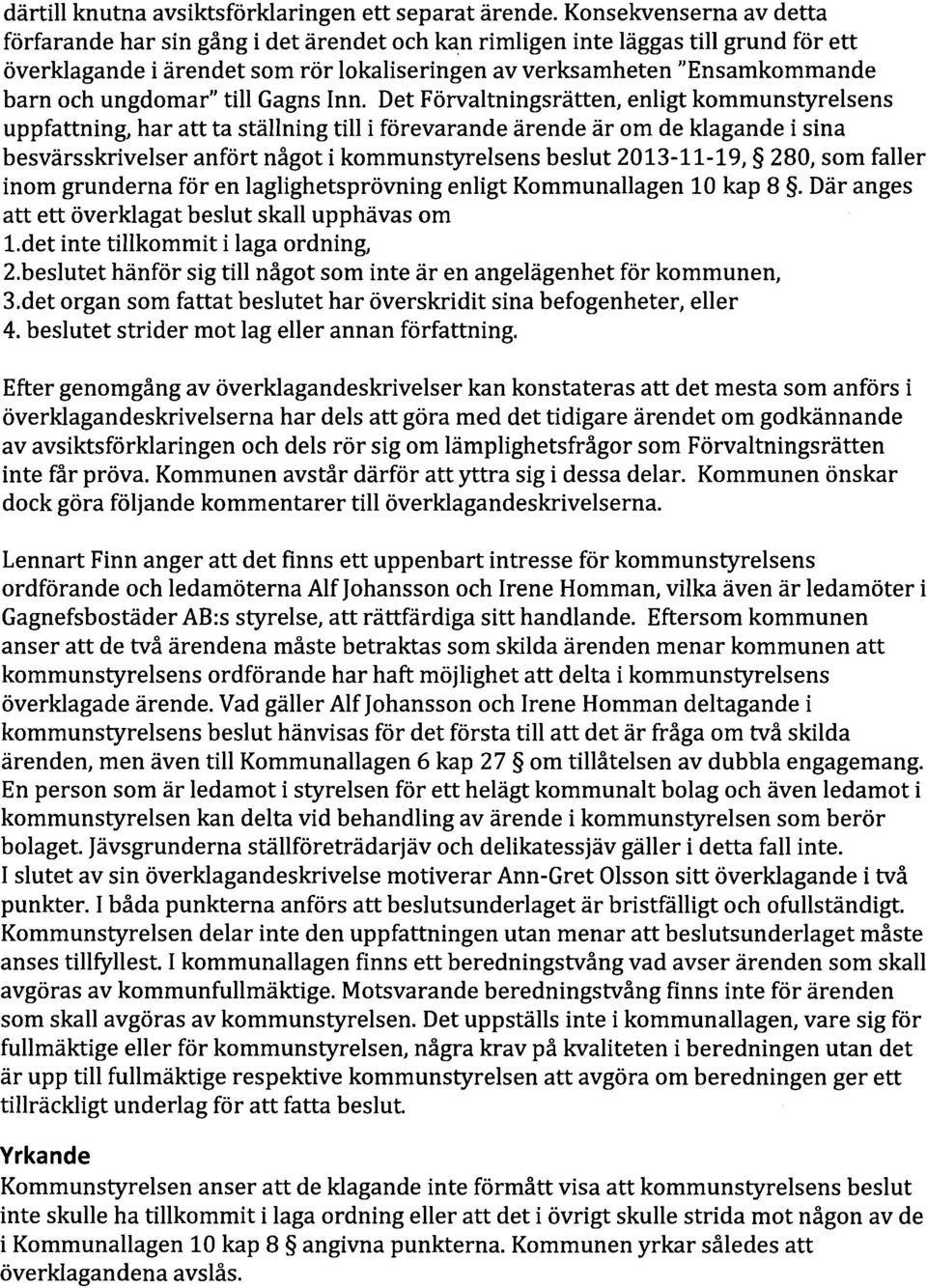 ungdomar" till Gagns Inn.