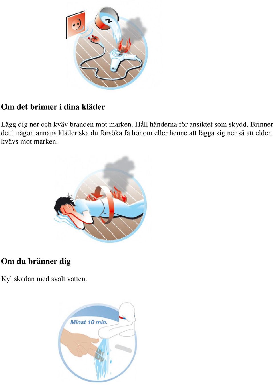 Brinner det i någon annans kläder ska du försöka få honom eller