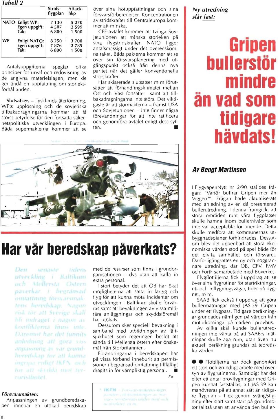 - Tysklands återförening, WP:s upplösning och de sovjetiska tillbakadragningarna kommer att få störst betydelse för den fortsatta säkerhetspolitiska utvecklingen i Europa.