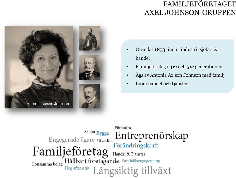 och 5:e generationen Ägs av Antonia Ax:son Johnson