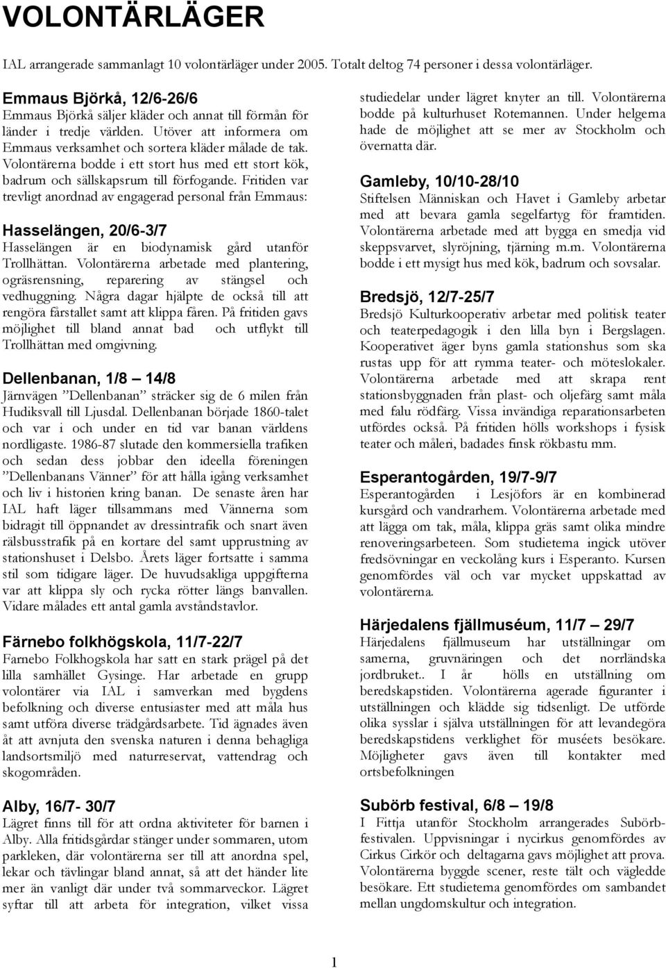 Volontärerna bodde i ett stort hus med ett stort kök, badrum och sällskapsrum till förfogande.