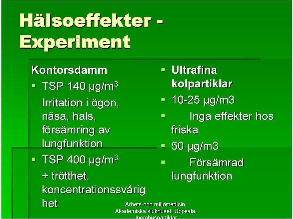 trötthet, tthet, koncentrationssvårig rig het Ultrafina