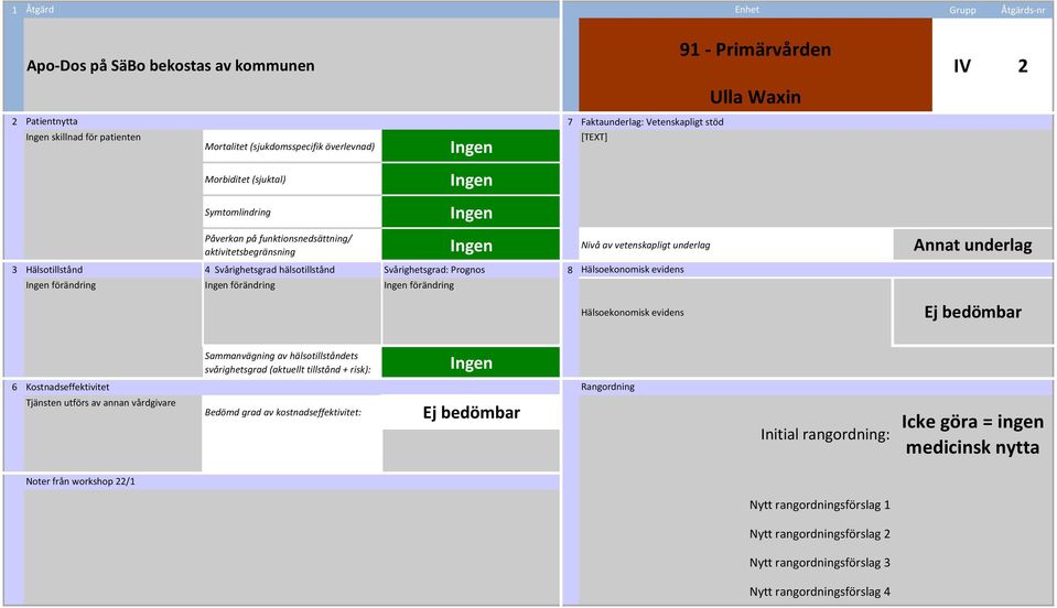 vetenskapligt underlag förändring förändring förändring Annat underlag