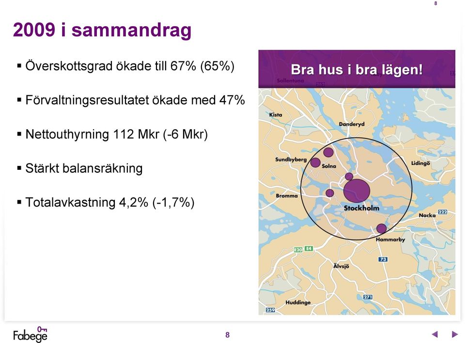 Förvaltningsresultatet ökade med 47%