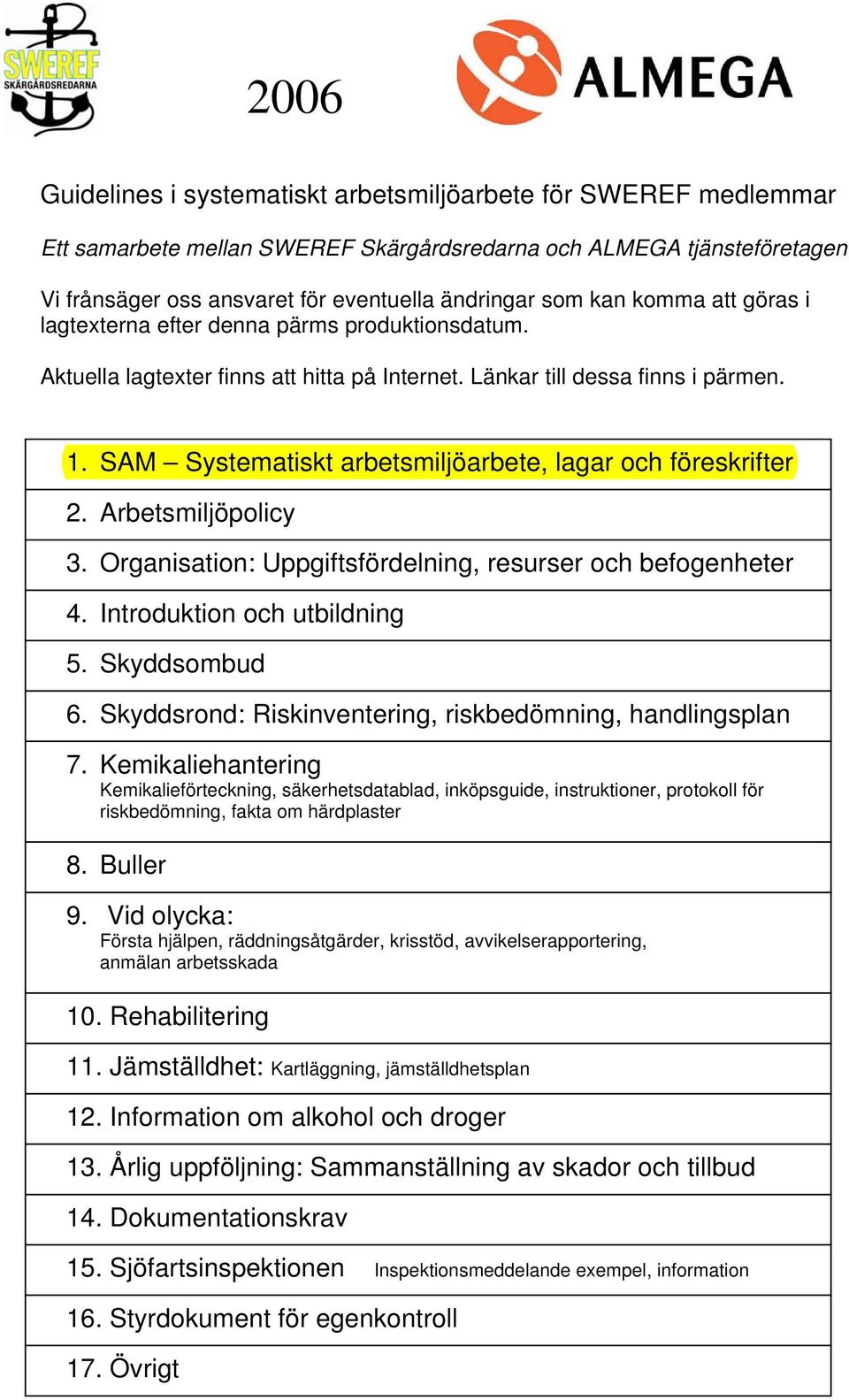 Sweref Skargardsredarnas Guidelines Och Mallar For Systematiskt