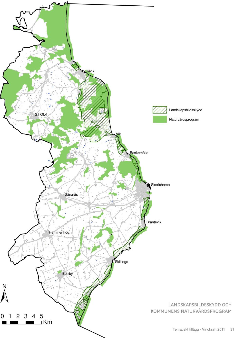 Skillinge Borrby ± 0 1 2 3 4 5 Km landskapsbildsskydd och