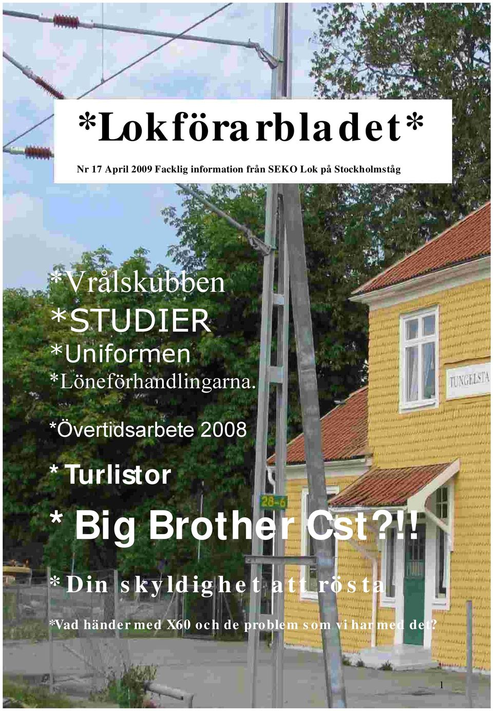 *Övertidsarbete 2008 *Turlistor *Big Brother Cst?