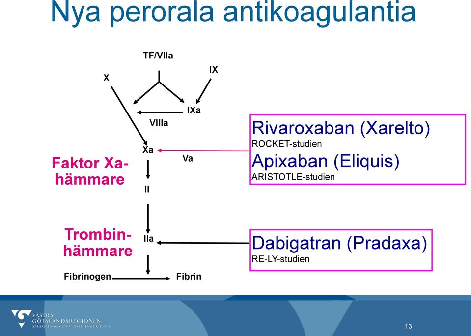 ROCKET-studien Apixaban (Eliquis) ARISTOTLE-studien