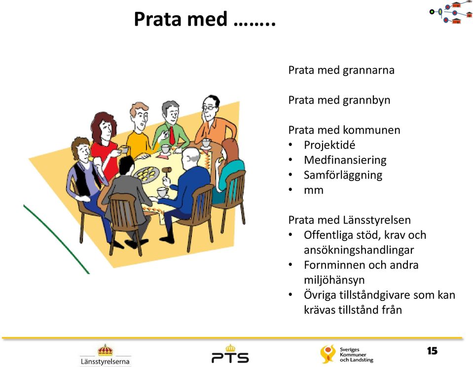 Projektidé Medfinansiering Samförläggning mm Prata med Länsstyrelsen
