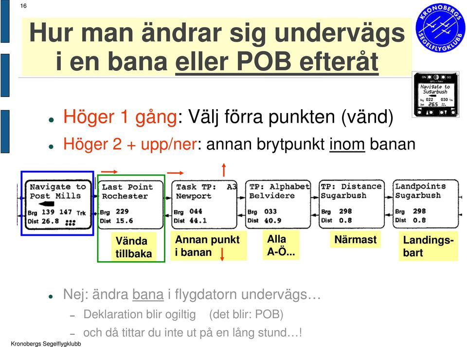 Annan punkt i banan Alla A-Ö.