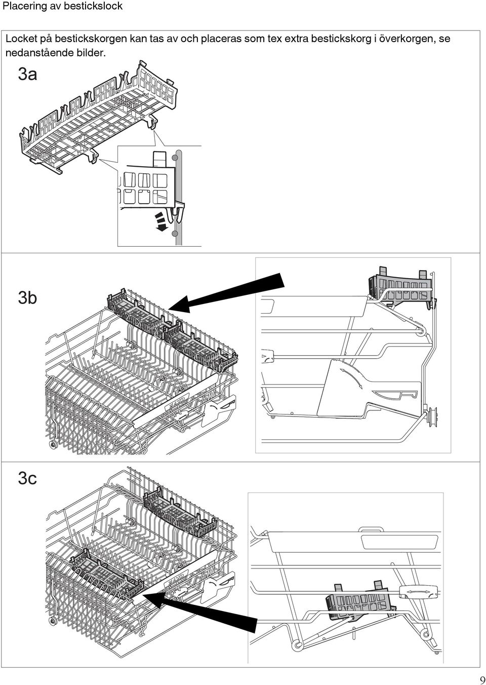 placeras som tex extra bestickskorg