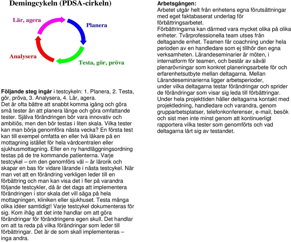 En första test kan till exempel omfatta en eller två läkare på en mottagning istället för hela vårdcentralen eller sjukhusmottagning.