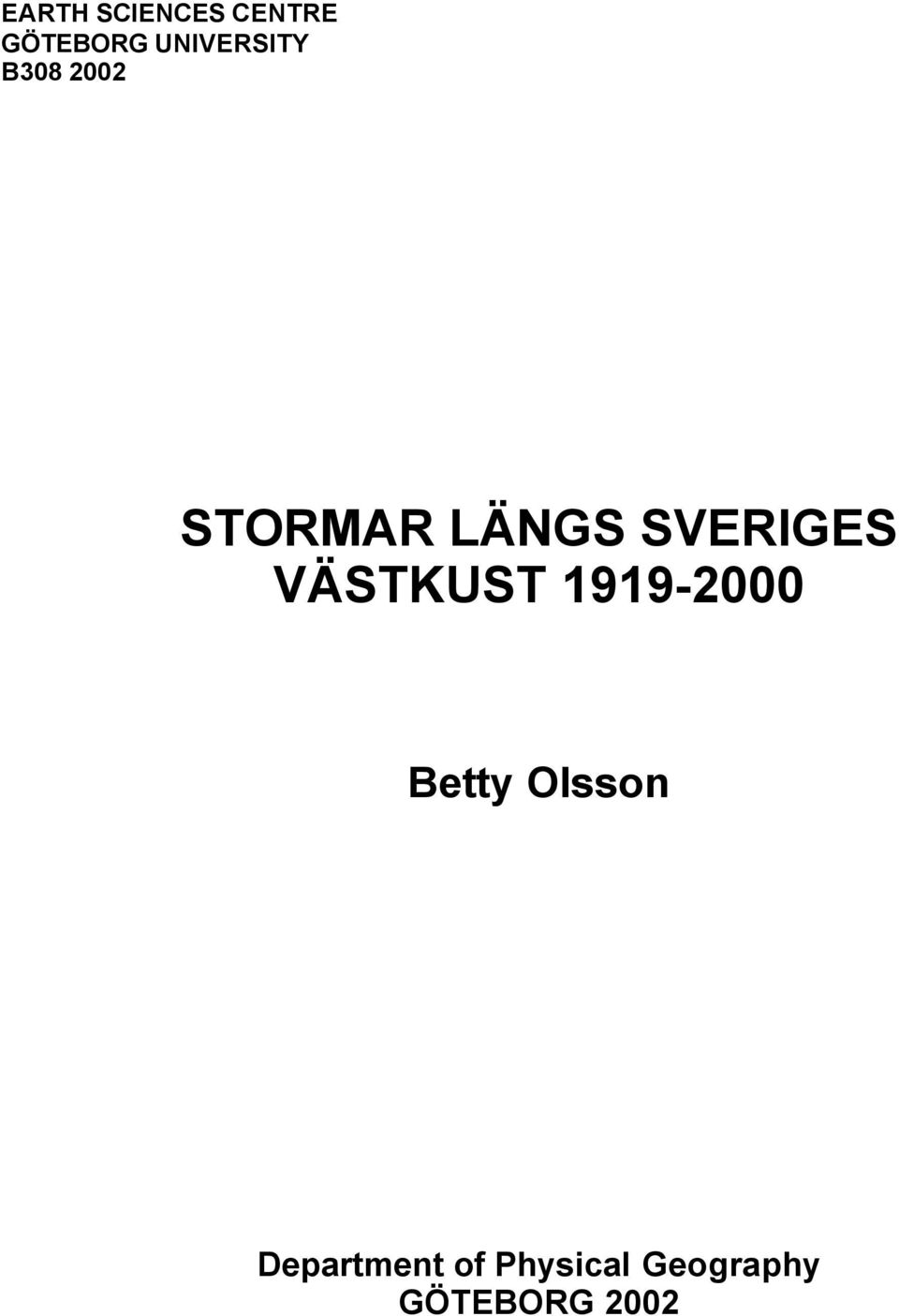 SVERIGES VÄSTKUST 1919-2 Betty